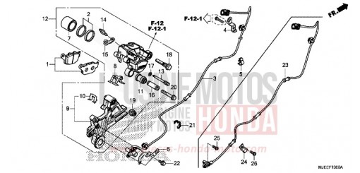 ETRIER DE FREIN ARRIERE CB650FAG de 2016